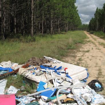 Household waste dumped in forest Household waste dumped in forest